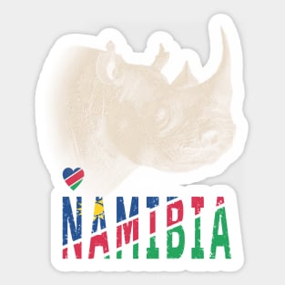 Love Namibia Black Rhino Sticker